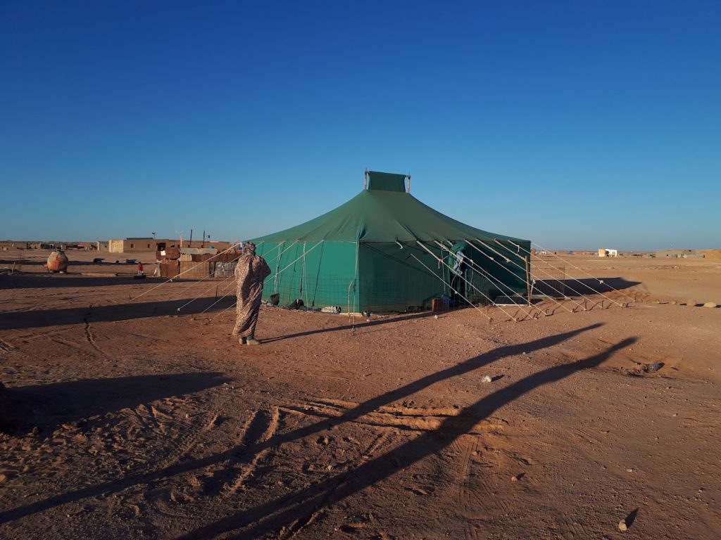 Haima en los campamentos en tindouf